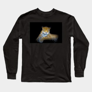 Panther Animal Wild Life Jungle Nature Discovery Travel Africa Digital Painting Long Sleeve T-Shirt